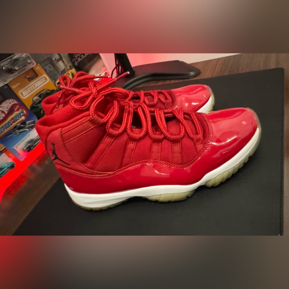 Air Jordan Red Athletic Sneakers - Picture 2 of 6